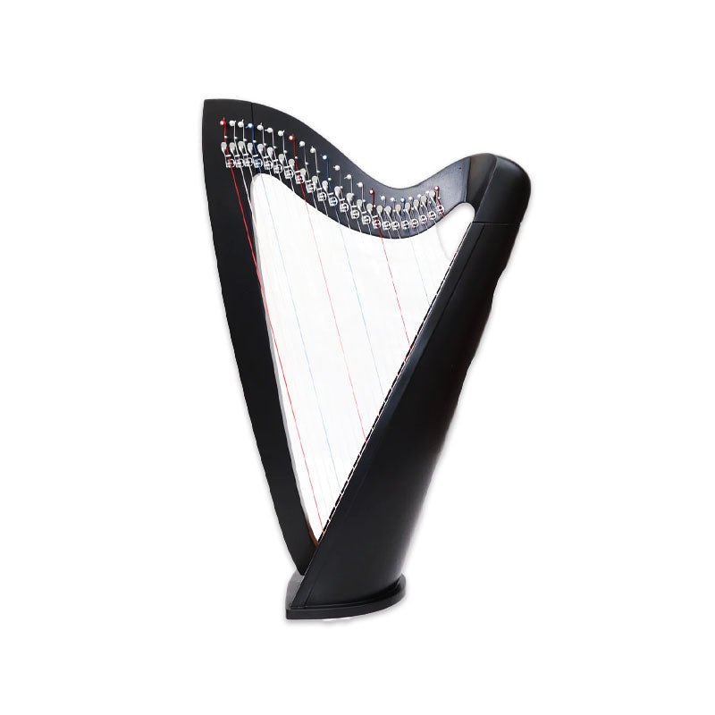 Musical Instrument Black 22 Strings Lever Solid Wood Celtic Irish Rose Harp - Echo Harps