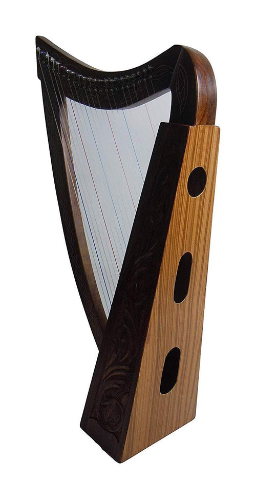 22 String Lever Harp – Celtic Rope Design, Rosewood 39" - Echo Harps