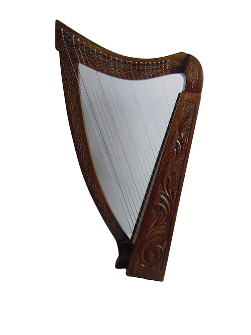 22 String Lever Harp – Irish Rose Harp, Hand - Engraved - Echo Harps