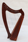 Musical Instrument 12 Strings Solid Wood Celtic Irish Rose Harp - Echo Harps