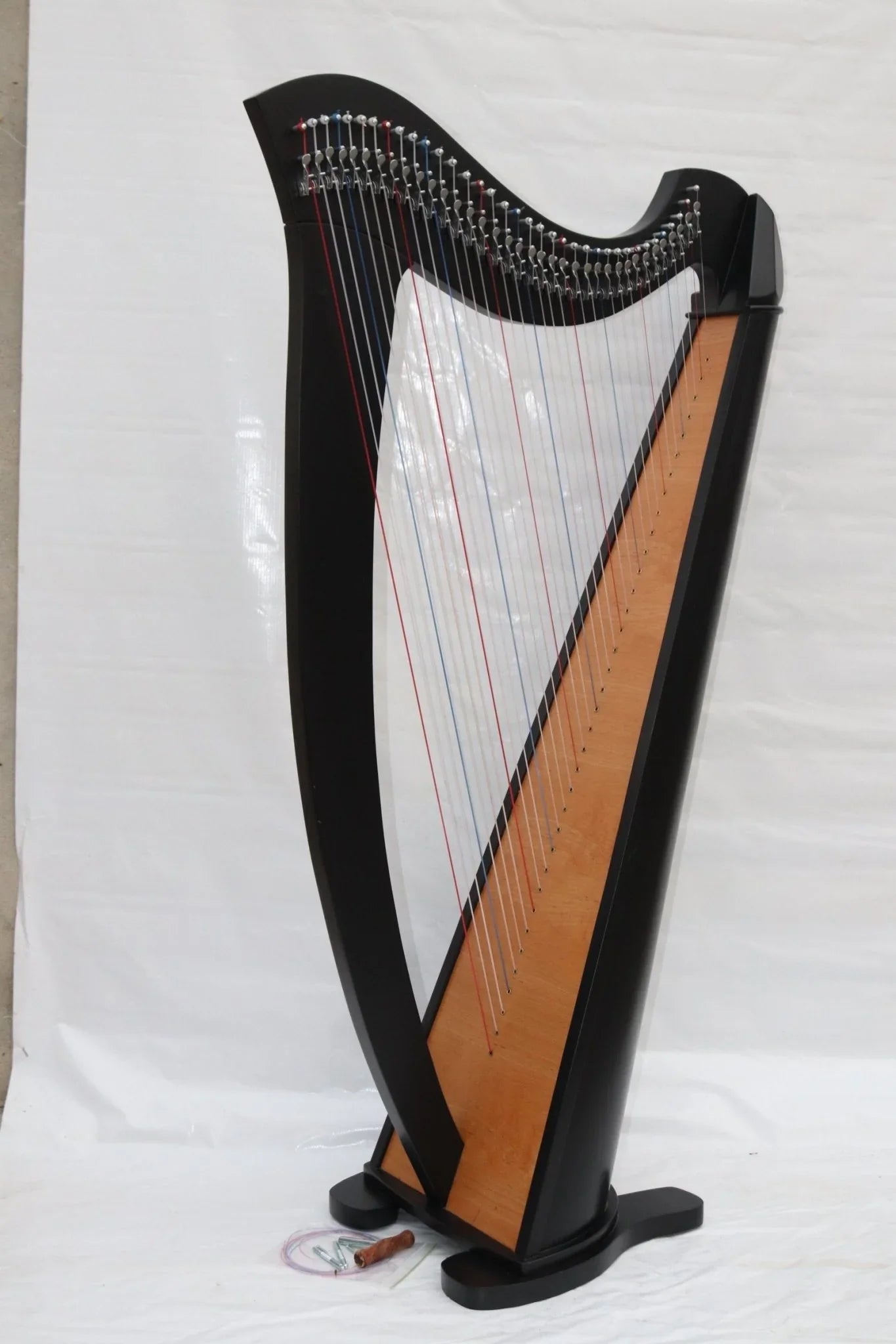 36-String Celtic Irish Lever Harp with Extra Strings & Tuning Key